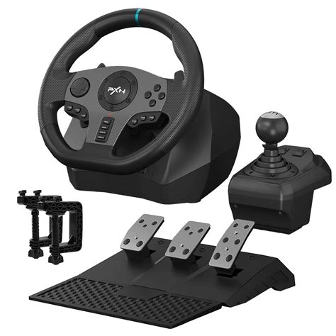 The PC racing steering wheel with left and right dual motor vibration and linear large size. . Pxn v9
